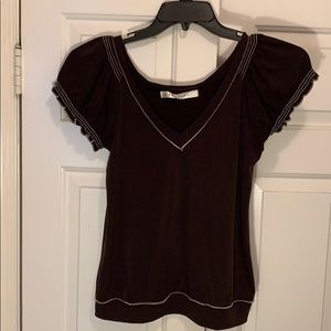 Brown short sleeve shirt